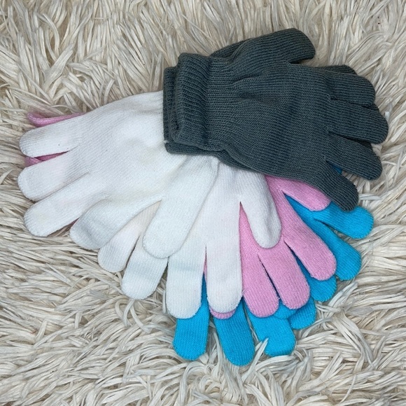 Girls 4 Pack Gloves - Picture 1 of 2